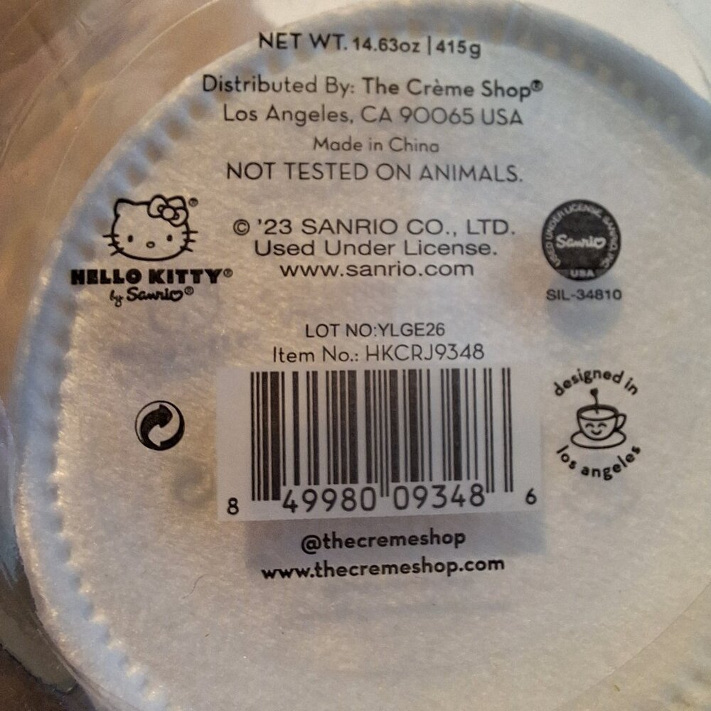 New! Hello Kitty x The Crème Shop Large Gold Reusable Jar Sanrio Makeup Bathroom - Picture 4 of 7